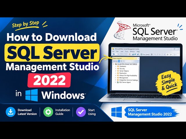 How to Download & Install SQL Server Management Studio (SSMS) 2022 in Windows 10/11 | Step-by-Step