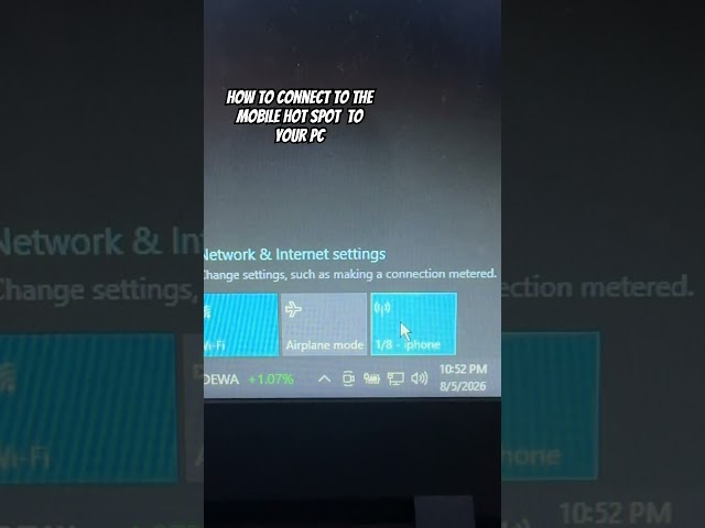 Connect to your pc mobile hotspot. #tutorial #tagalog #fyp