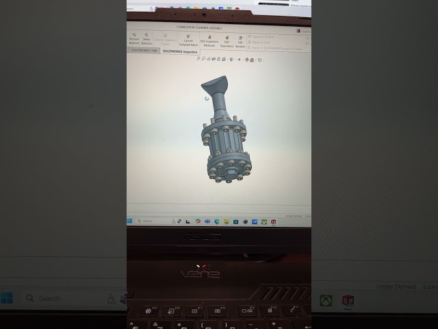 Parte 2 motor de jet #solidworks #3dmodelingsoftware #cad #jet #aeroplane #aerospace #spaceengine