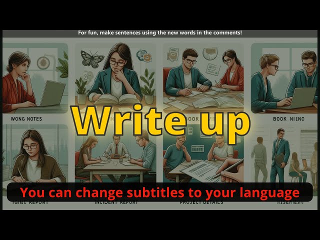 Write up meaning with 5 examples ( "Difference Between 'Write Up' and 'Write'" )