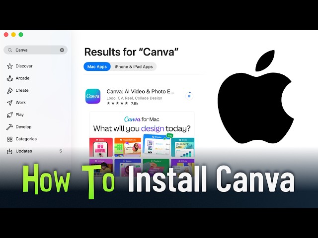 How to Download and Install Canva on MacBook (App Store Tutorial)