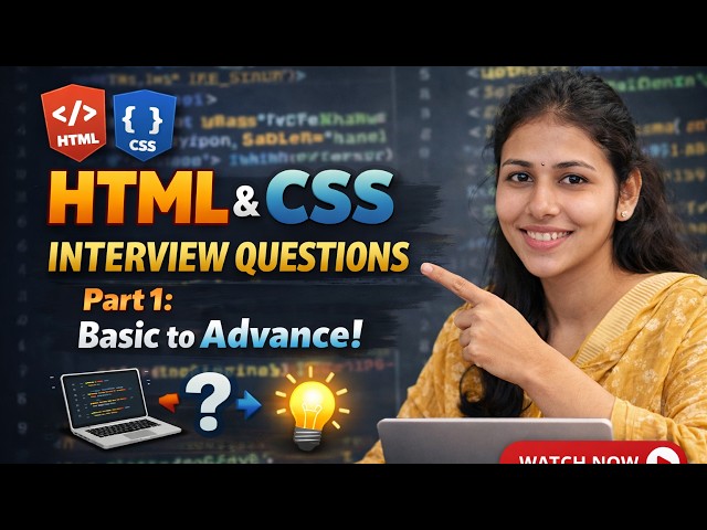 Top HTML & CSS Interview Questions & Answers | Basic to Advanced | Part 1