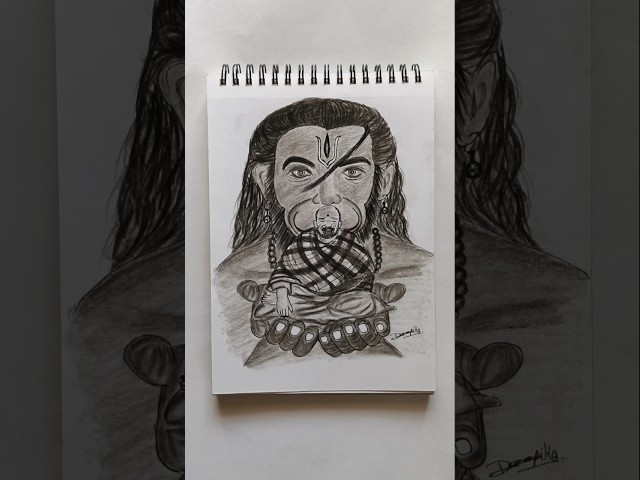 Hanuman & Neem Karoli Baba Drawing ❤️🙏| Step by Step Hanuman drwaing #shorts #hanuman #drawing #art