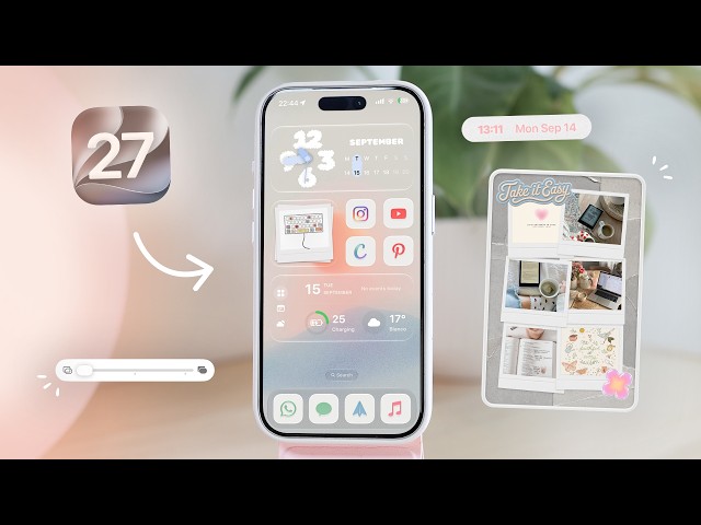 ☁️ How to Customise your iPhone with iOS 27 | lock screen, home screen, custom icons
