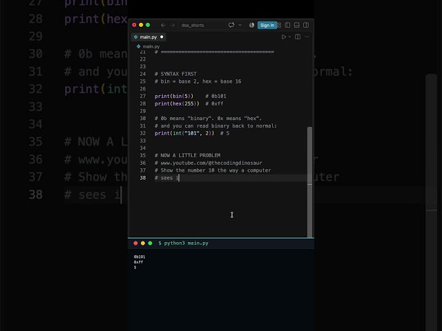 See any number in binary with Python (bin & hex)