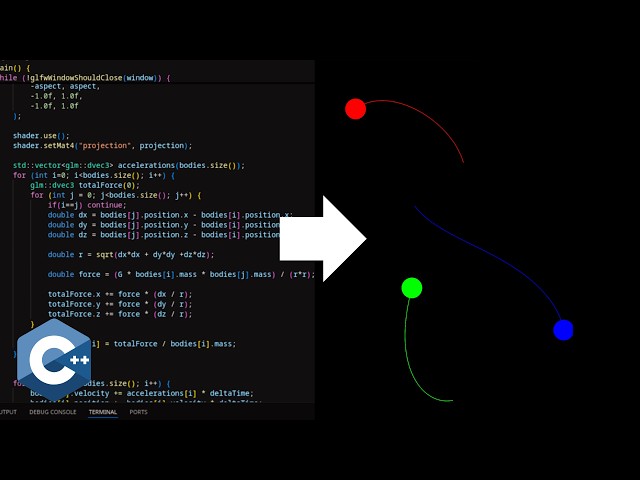 Simulating 3 Body Problem In C++