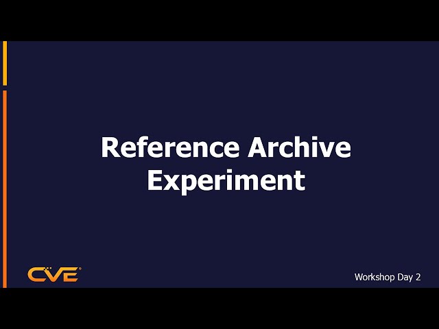 Reference Archive Experiment
