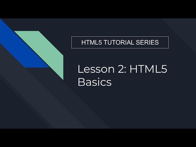 Lesson 2 Basics | HTML 5 TUTORIAL SERIES - Ayush Shah