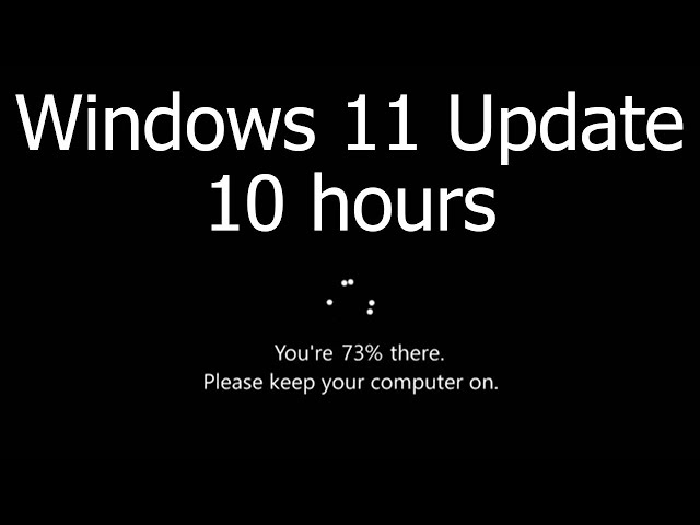 Windows 11 Update Screen 10 hours REAL COUNT in 4K UHD !