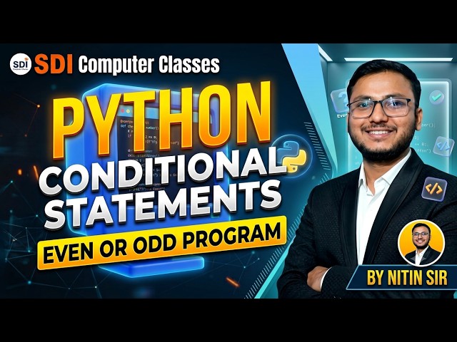 1. Check Even or Odd || Python Conditional Statement Program || By Nitin Sir #nitin_sir #sdi