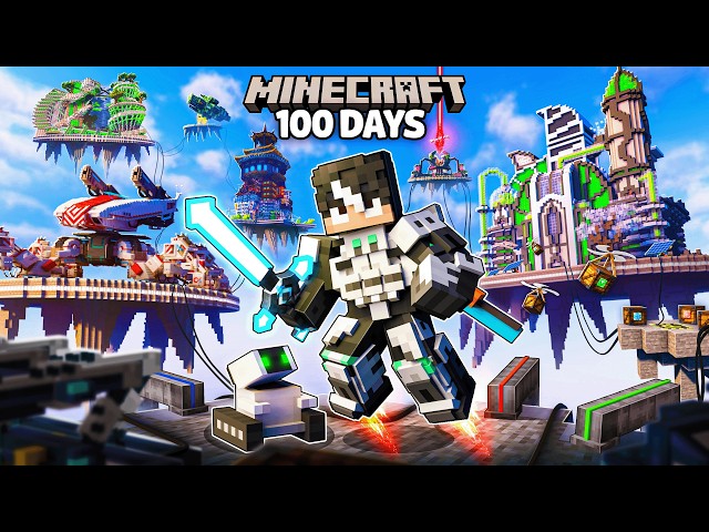 I Survived 100 Days in ALL THE MODS in SKYBLOCK!