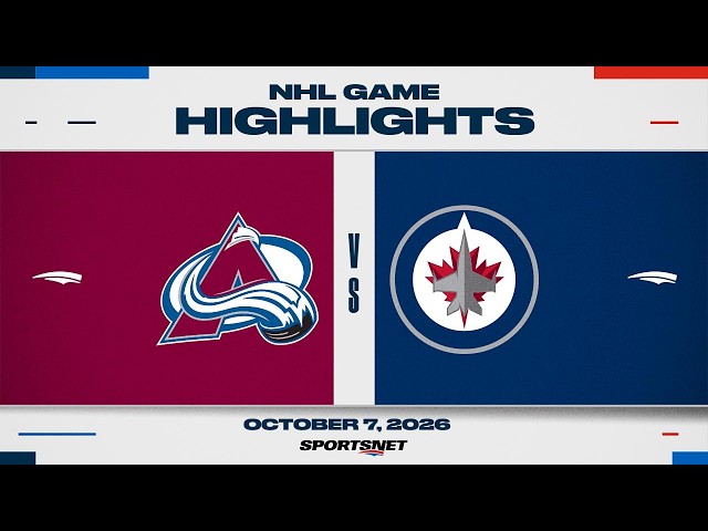 NHL Highlights | Avalanche vs. Jets - October 7, 2026
