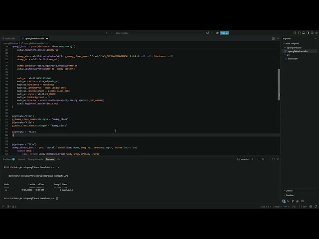 Creating windows with winapi for opengl in ODIN
