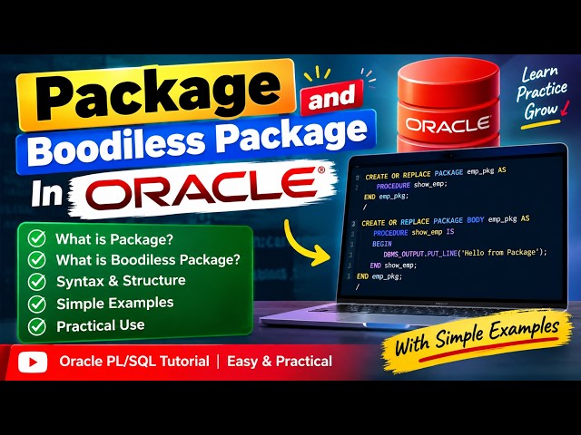 Oracle PL/SQL: Package & Bodiless Package Explained | Easy Examples