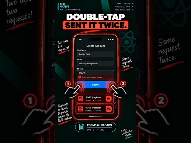 Double-Tap Bug Sent My Form Twice | React Native #javascript #reactnativetutorial  #typescript
