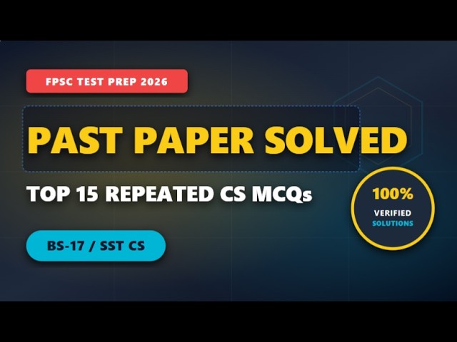 FPSC Computer Instructor Past Paper Solved | Top 15 Repeated CS MCQs 2026 | Computer Science World