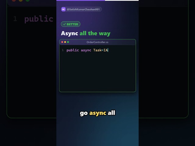 Stop using .Result on async code in C# #shorts