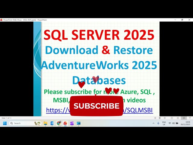 How to download and restore Adventure Works Databases in SQL Server 2025