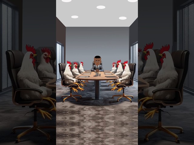 Chicken 🐓 Annual Christmas Meeting 😂 #christmas #shorts #funny #animation #ugtoons