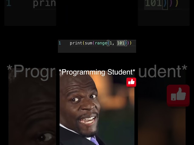 Student vs Programmer 😂 | Sum of 1 to 100 Numbers 🤯 #shorts #coding #memes #engineering