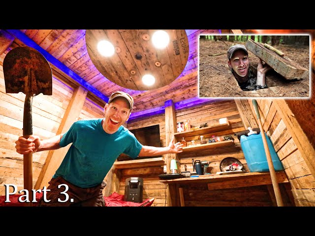 Surviving 24-hrs UNDERGROUND (in the Spider Hole!!!) - Building a Secret Tunnel Bunker