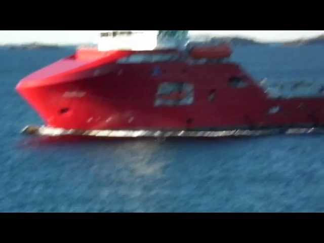 Skandi Vega on her way out from Mongstad approach area