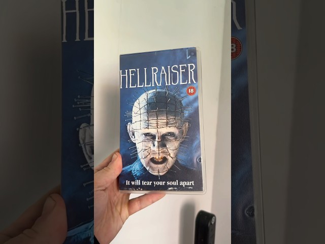 This tape terrified me as a child 😫 #hellraiser #horror #vhs #physicalmedia #pinhead #shorts