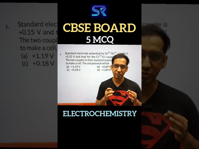 Can you score 5/5?  Electrochemistry Board exam MCQs  | Class 12 #chemistry