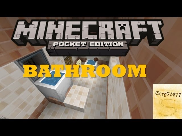 Minecraft Pocket Edition Build Tutorials 3- BATHROOM