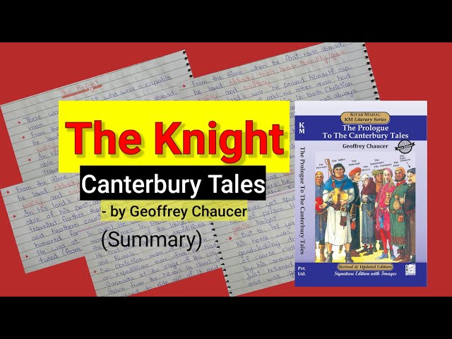 The Knight | Character in Canterbury Tales | @English Study Notes