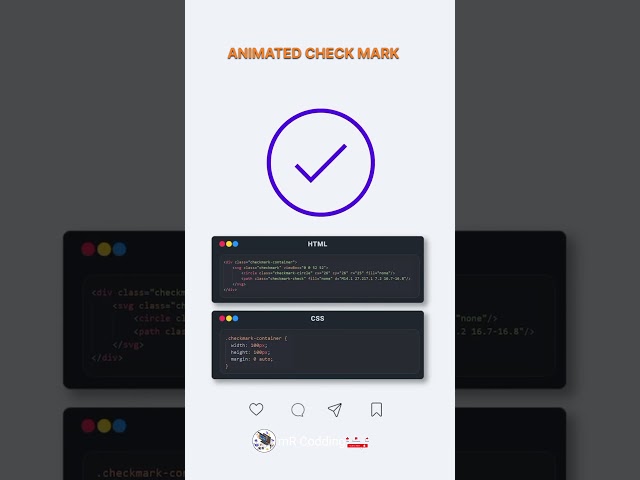 Animated Checkmark 💫✔️ #css #softwaredeveloper  #codechallenge #frontenddevelopment #trending