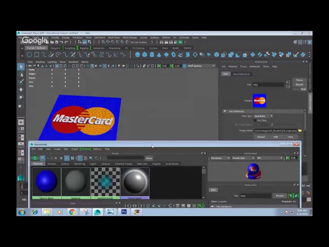 Using the Stencil Utility in Maya 2016 to layer 2 Images
