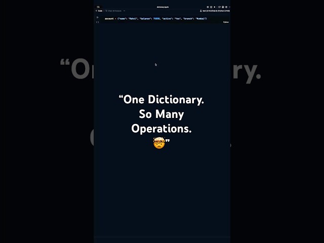 The Dictionary Moves You NEED to Know in Python 🐍👀 #coding #learnpython