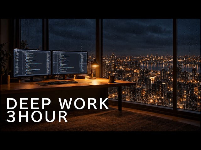 Deep Work Music: Late Night Coding Room for Programmers — 3 Hour Deep Focus