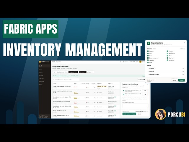 Using Fabric Apps for Inventory Management, Reordering and stock counts