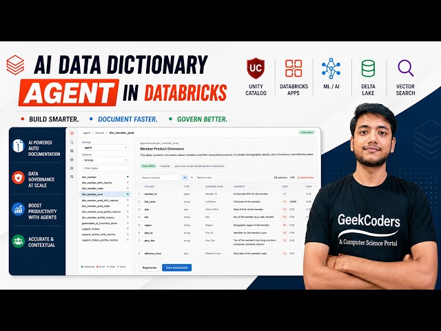 AI Data Dictionary AGENT PROJECT IN DATABRICKS | Full Coding |