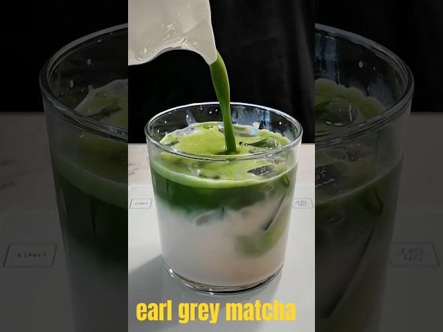Earl Grey Matcha Latte 🍵 This has easily become my everyday matcha! 🤤 ✨ #matcha #shorts