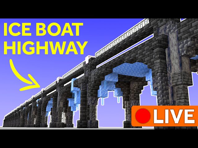 🔴 Let's Build a MEGA Ice Bridge! Skyblock Kingdoms SMP
