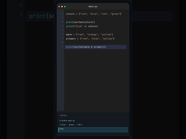 Python Sets Explained | Unique Values, Membership & Set Operations