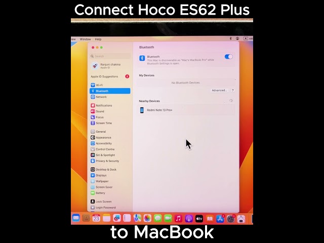 Connect Hoco ES62 Plus to MacBook