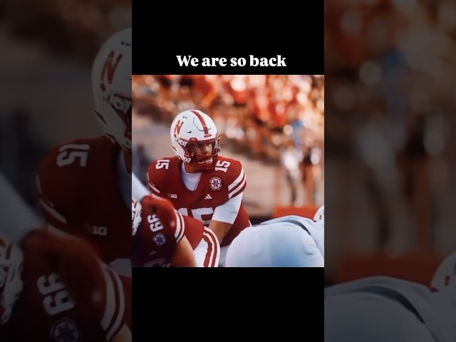 WAIT UNTIL THE END! Nebraska Football is BOWL ELIGIBLE 🔥🌽 #nebraska #cfb #football #shorts