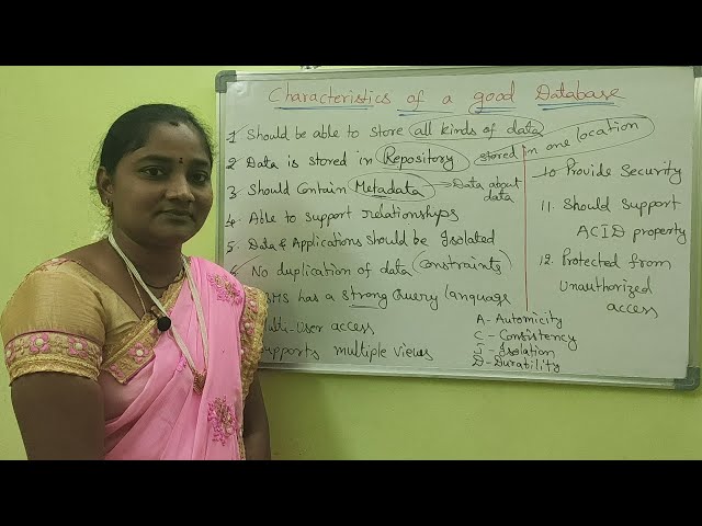 DBMS ||Characteristics Of Good Database|| DBMS Both in Telugu And English || Telugu Scit Tutorials