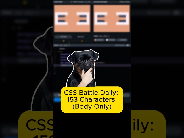 CSS Battle Daily: 153 Characters (Body Only)  #cssbattle #css #coding #shorts #codinghacks