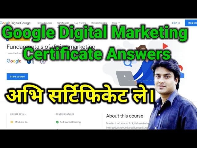Learn Digital With Google Digital Marketing Certificate Answers | Digital Garage