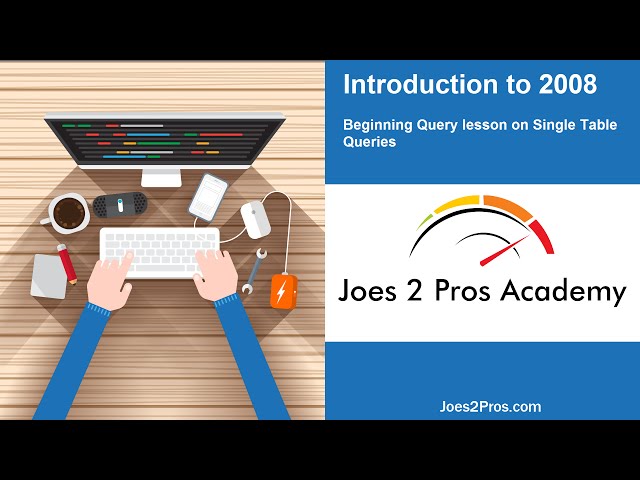 SQL Server Tutorial - Introduction to 2008 (Beginning Query lesson on Single Table Queries)