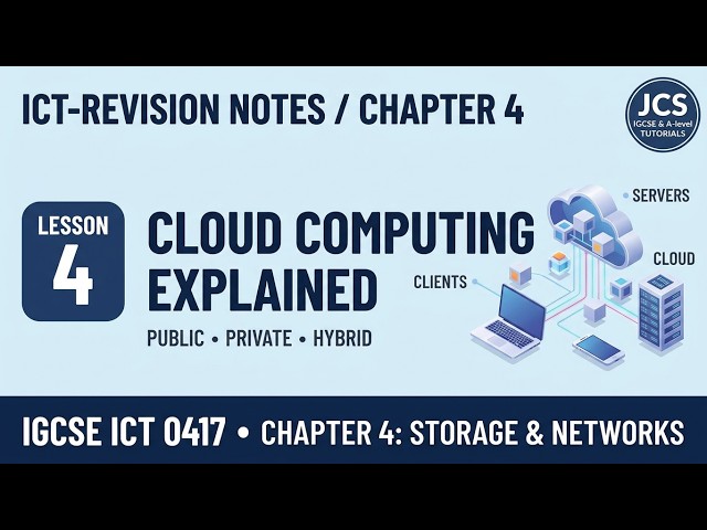 Cloud Computing Explained | IGCSE ICT 0417 | Chapter 4, Lesson 4
