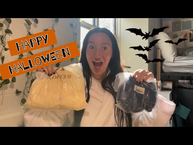 trying on my LAST MINUTE halloween costume!!