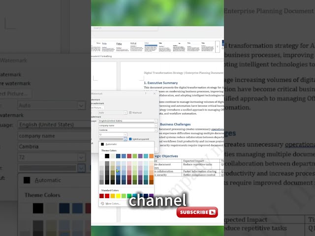 How to Add a Watermark in Word Document | Protect and Customize Your Files Easily🤓