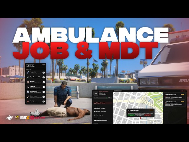 FiveM Ambulance Job & MDT Script! All in one solution [ESX/QB/QBOX]