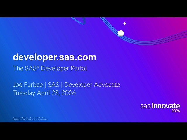 Reintroducing the SAS Developer Portal: One Stop For All Devs